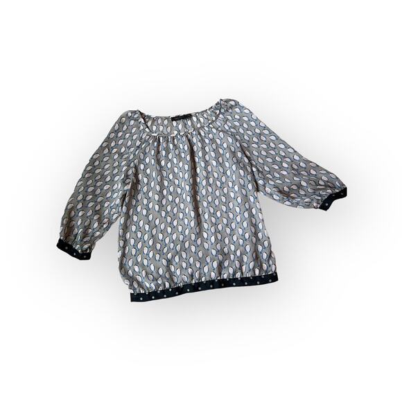 Limited Tops - Women's Limited Bird Print Silk Like Blouse